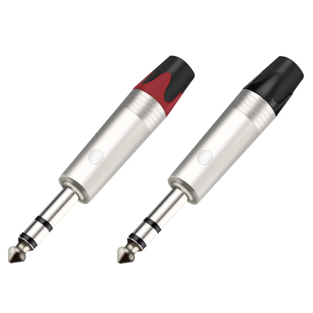 MONO/Stereo Jack 6.35mm Wire Connectors Audio Speaker 6.35mm Amplifier Microphone TS TRS Plug Nickel Plated