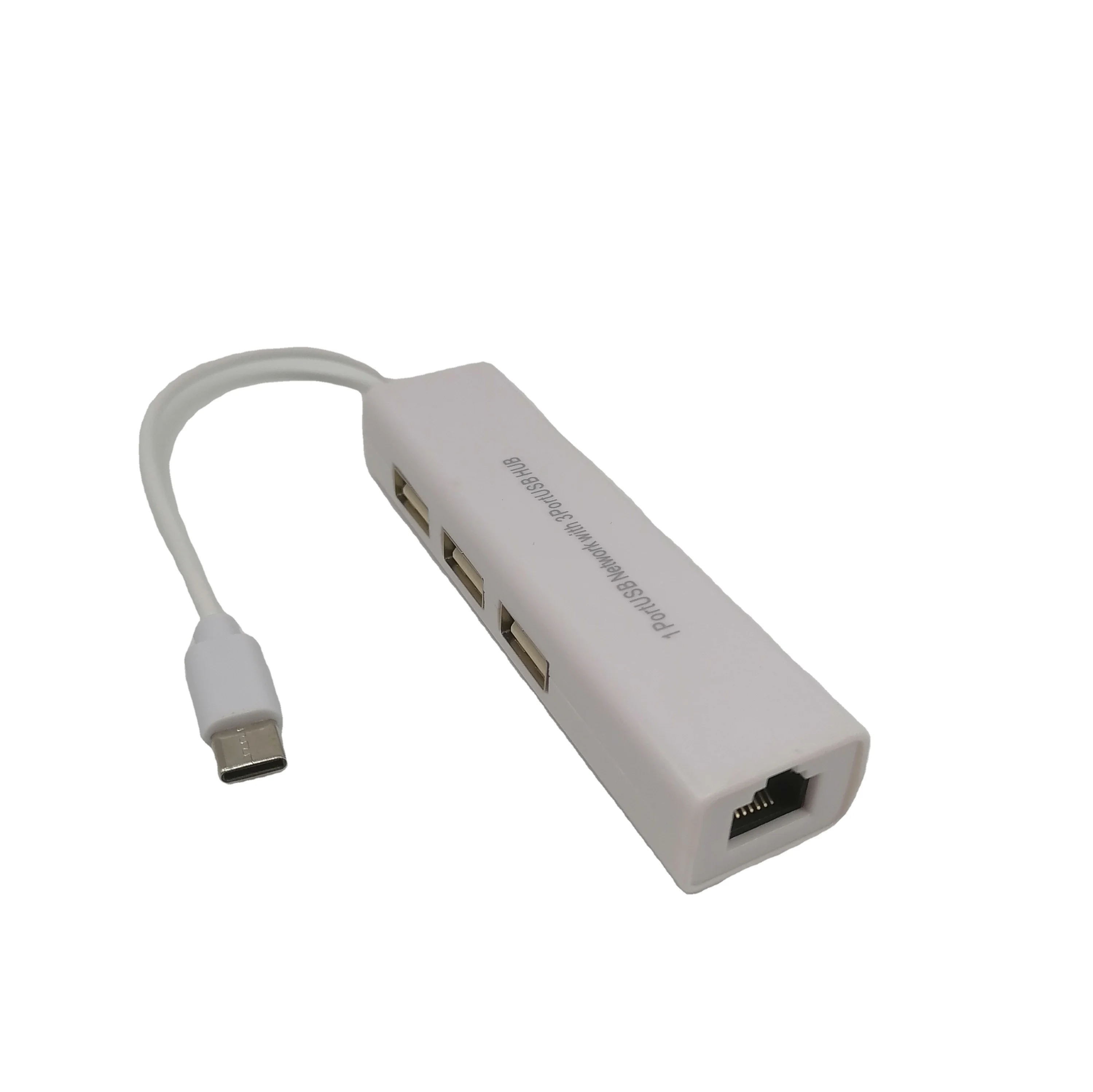 Factory direct  LAN Ethernet USB C to network port RJ45 adapter USB hub plus network card