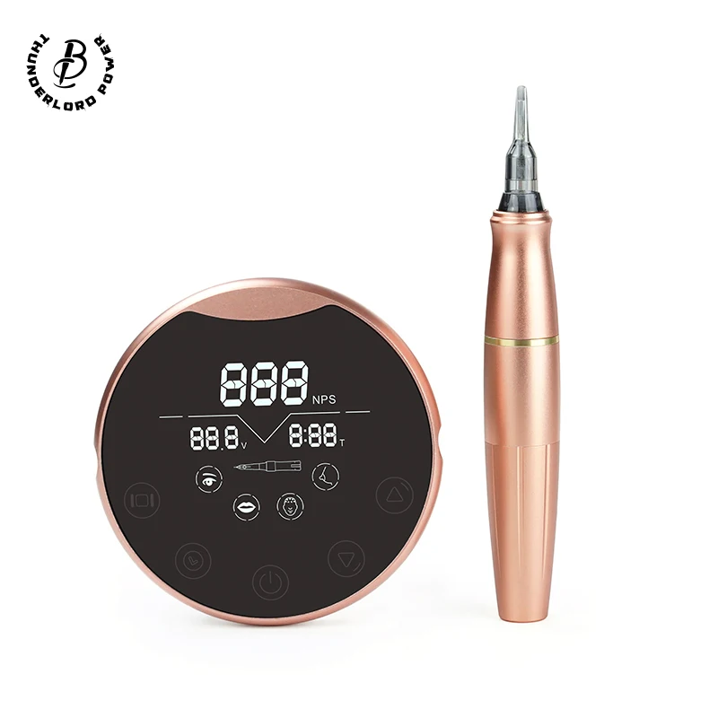 Dermografo P90 Permanent Makeup Tattoo Machines Device Kit Include Digital Power Supply PMU Pen and 2 Interface With cartridges