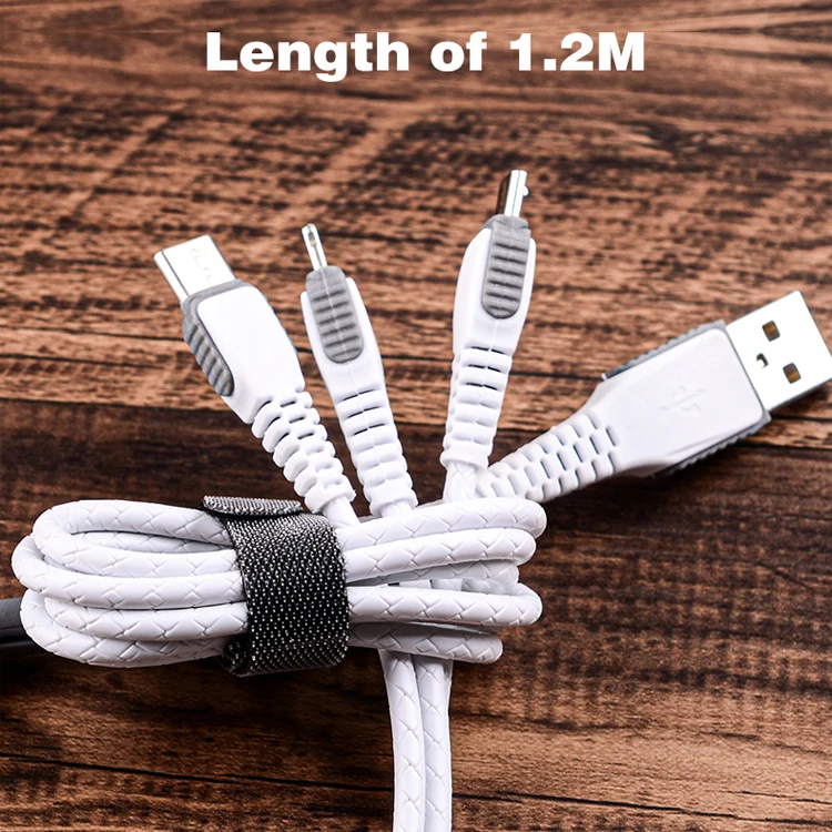 Wholesale 3 in 1 USB cable charger 2A micro USB charging cable for micro type c cable