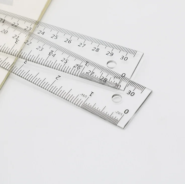 
Custom logo Hot Selling Recyclable Transparent Acrylic Measuring ruler for kids use with the best price 