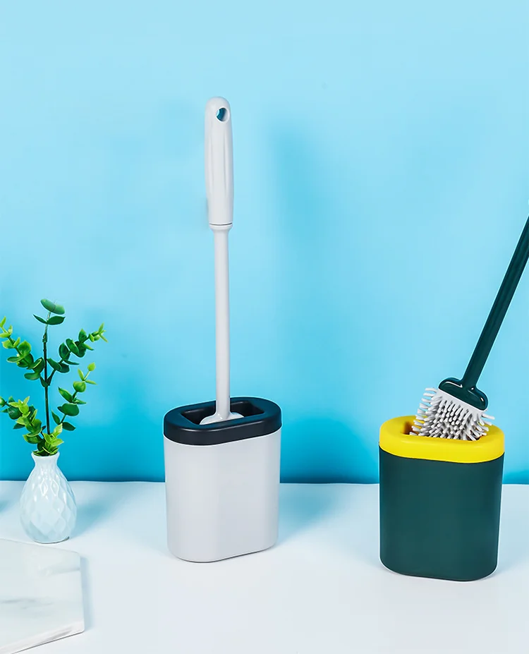 Silicone toilet brush set with no dead corners to wipe the toilet magic tool brush hanging wall wash toilet brush