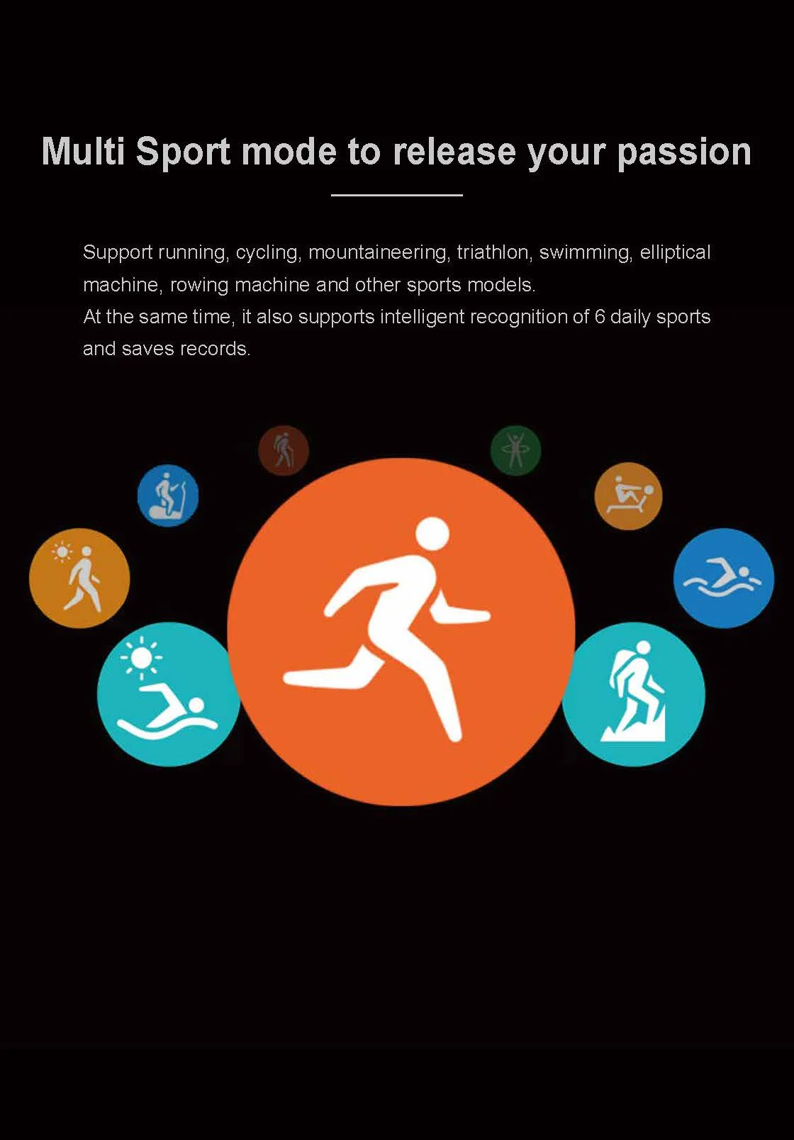 APP Tracking Multi Function Smart Sports Watch For All Ages Unisex Women and Men Children Kids Smart Bracelet Waterproof HRM