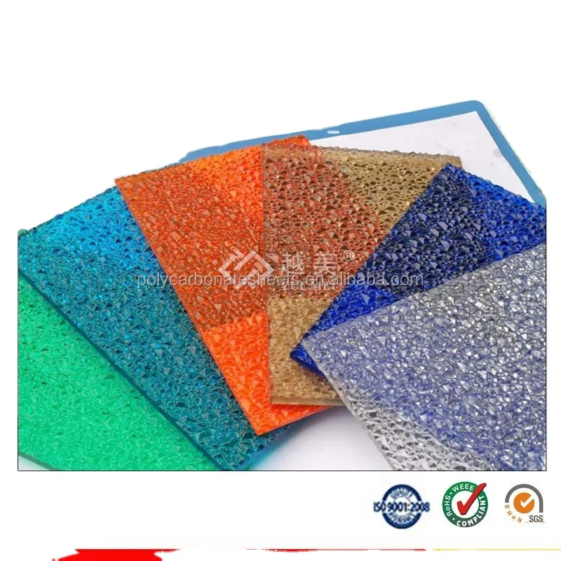 transparent colored solid hollow corrugated polycarbonate sheet for roofing ,bus stand car porch