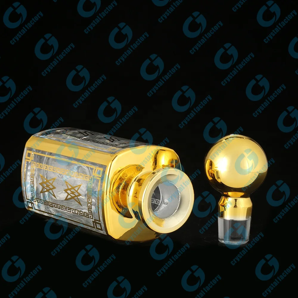 CJ-Decorative 150ml UV Printing Customized Empty Perfume Glass Display Attar Bottle For Oud Oil Shop  Display