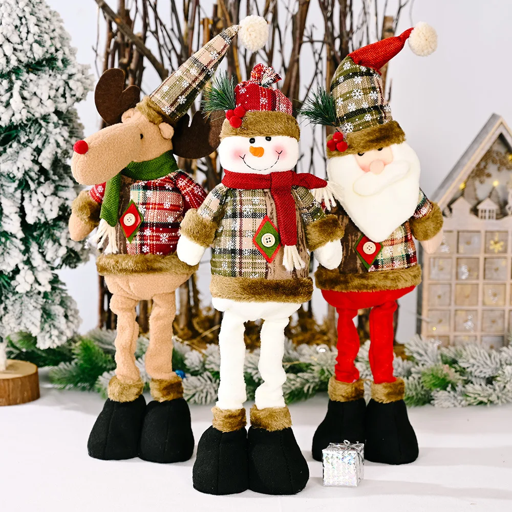 Santa Claus Christmas Doll ornaments Christmas Kids Naviidad Gift Toy Favor Christmas Pendant Decor For Home