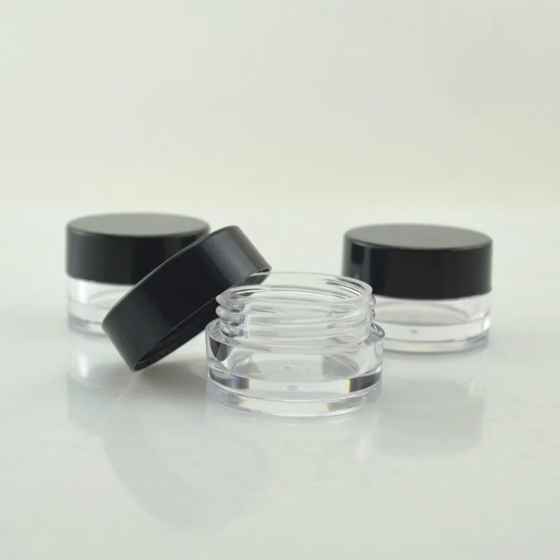 
15g petg cosmetic skin care cream jars seal with rose gold aluminum cap 