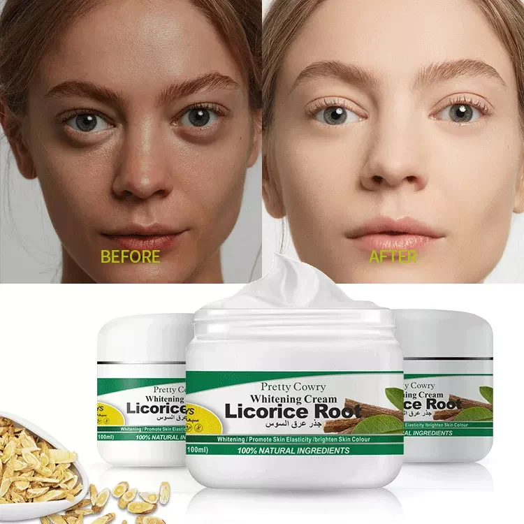 Licorice Root Day Night Face Cream Anti-aging Bleaching Whitening Cream Moisturizing Anti-wrinkle SkinCare Essence 100ml