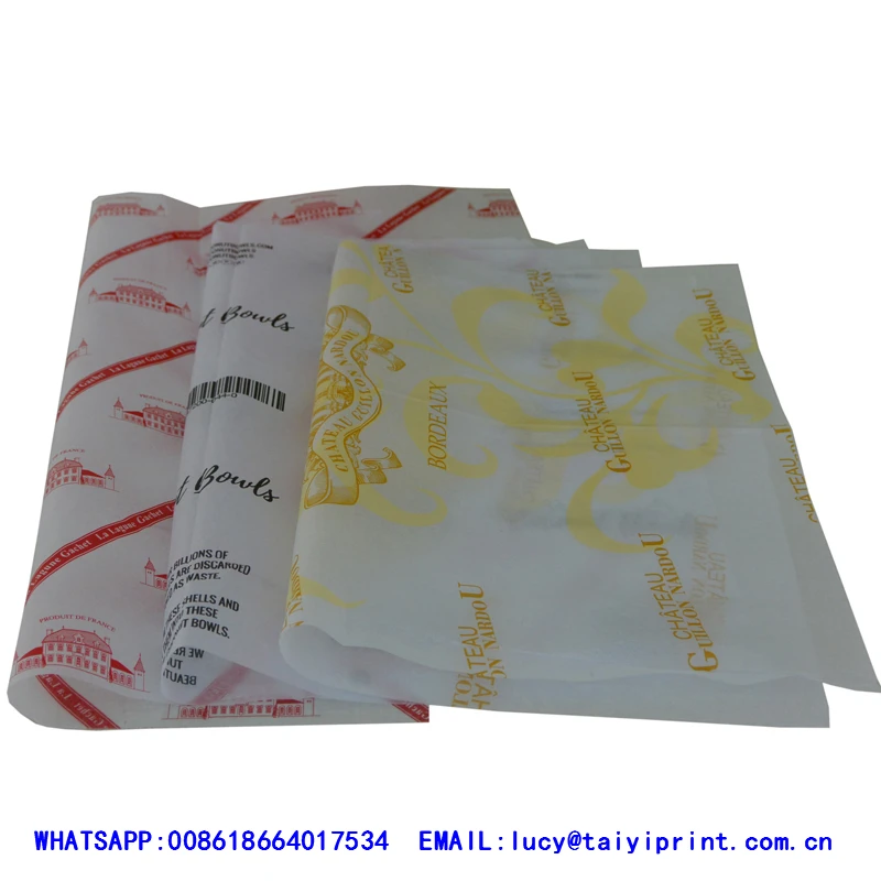 Customized printed shawarma wrapping paper