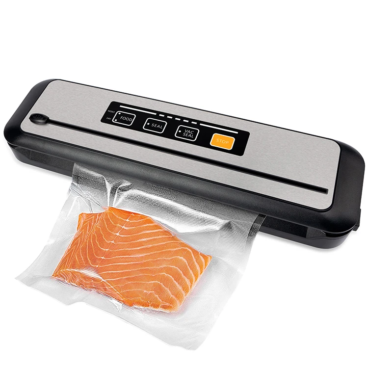 Small Household Stainless Steel panel Wet and Dry Food Vacuum Sealer Touch-Operated Food Vacummeter