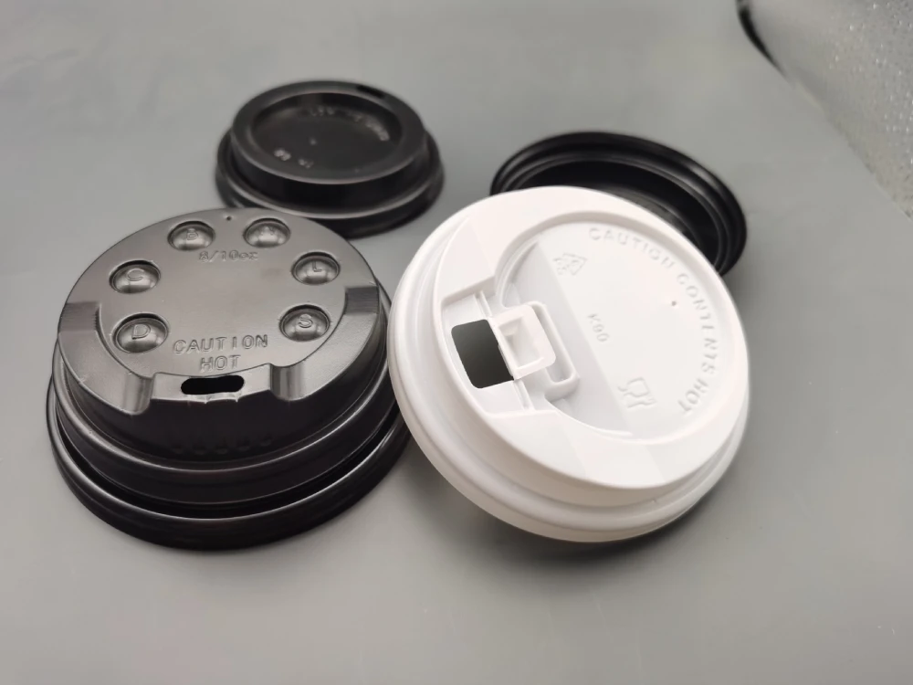 Easy Open End Plastic Coffee Cup Lids Cover for Bottles Use Disposable Plastic Sealed Both Hot Cold Coffee Paper Cup Lid