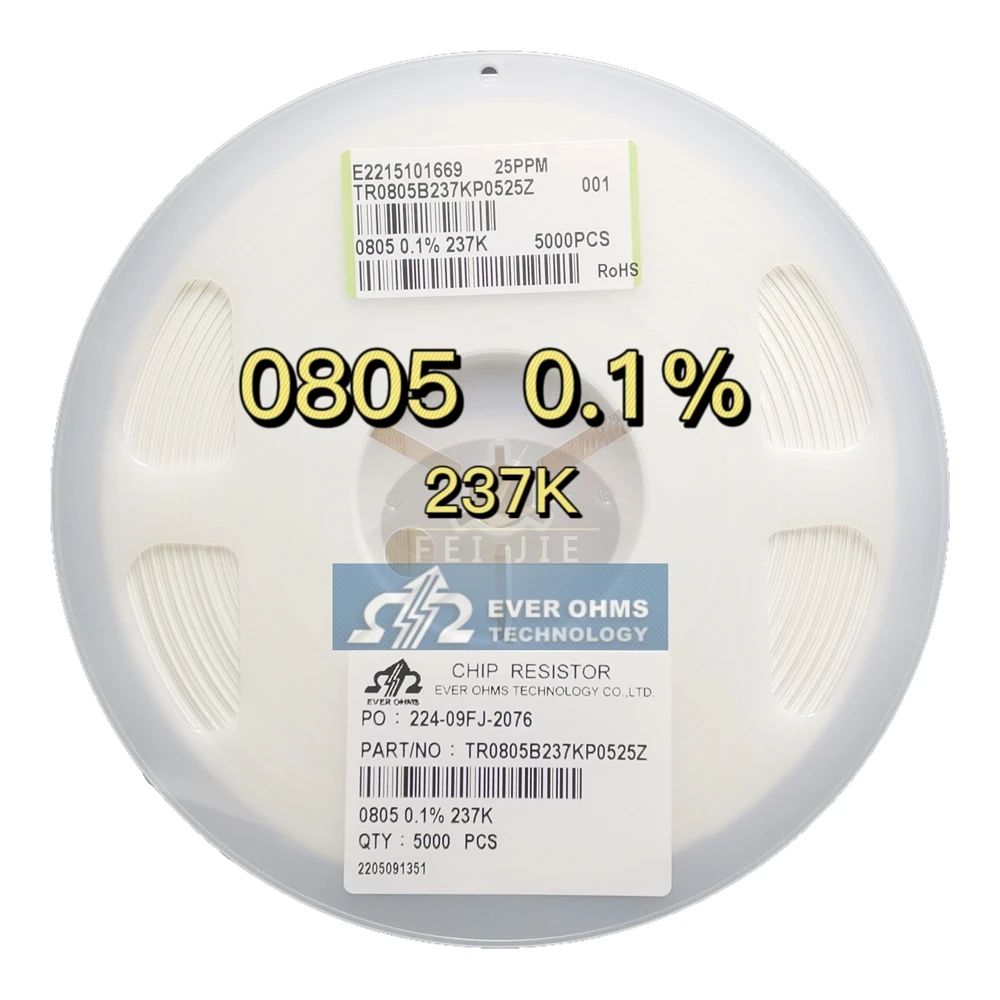 Тонкопленочный прецизионный RESISTOR0805-237K 0.1% 25PPMTR0805B237KP0525Z