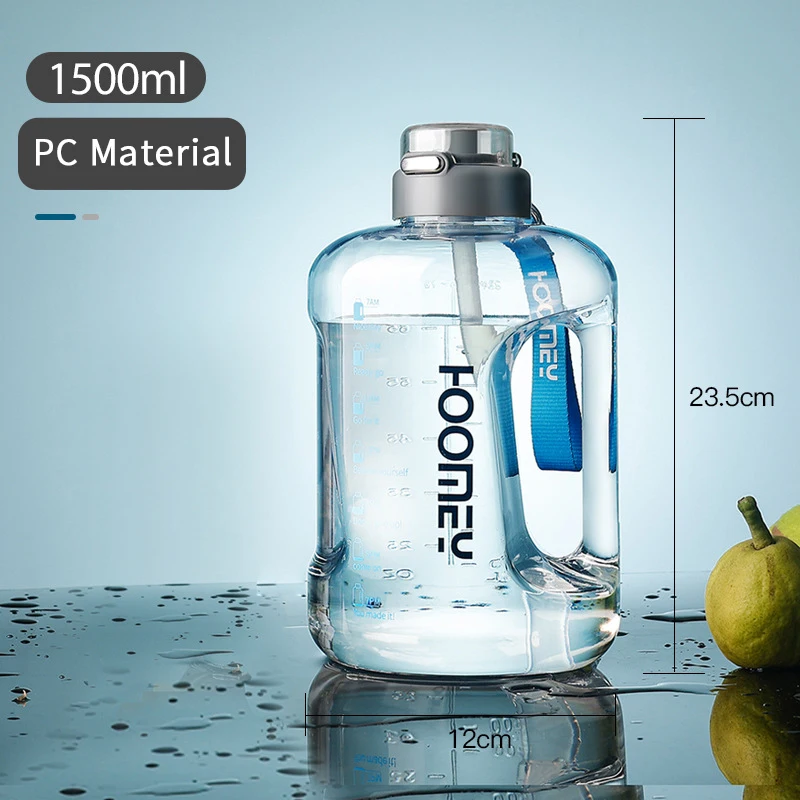 Large Capacity BPA Free Wide Mouth 1.5L 2.5L 1 gallon Sport Gym Clear Plastic PC Tritan Water Bottle Jug