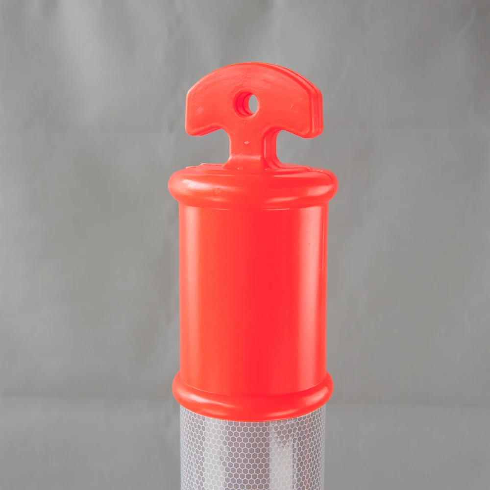 SAFER Traffic Sign Reflective Marker Flexible T-Top Delineator Post Bollard for Traffic