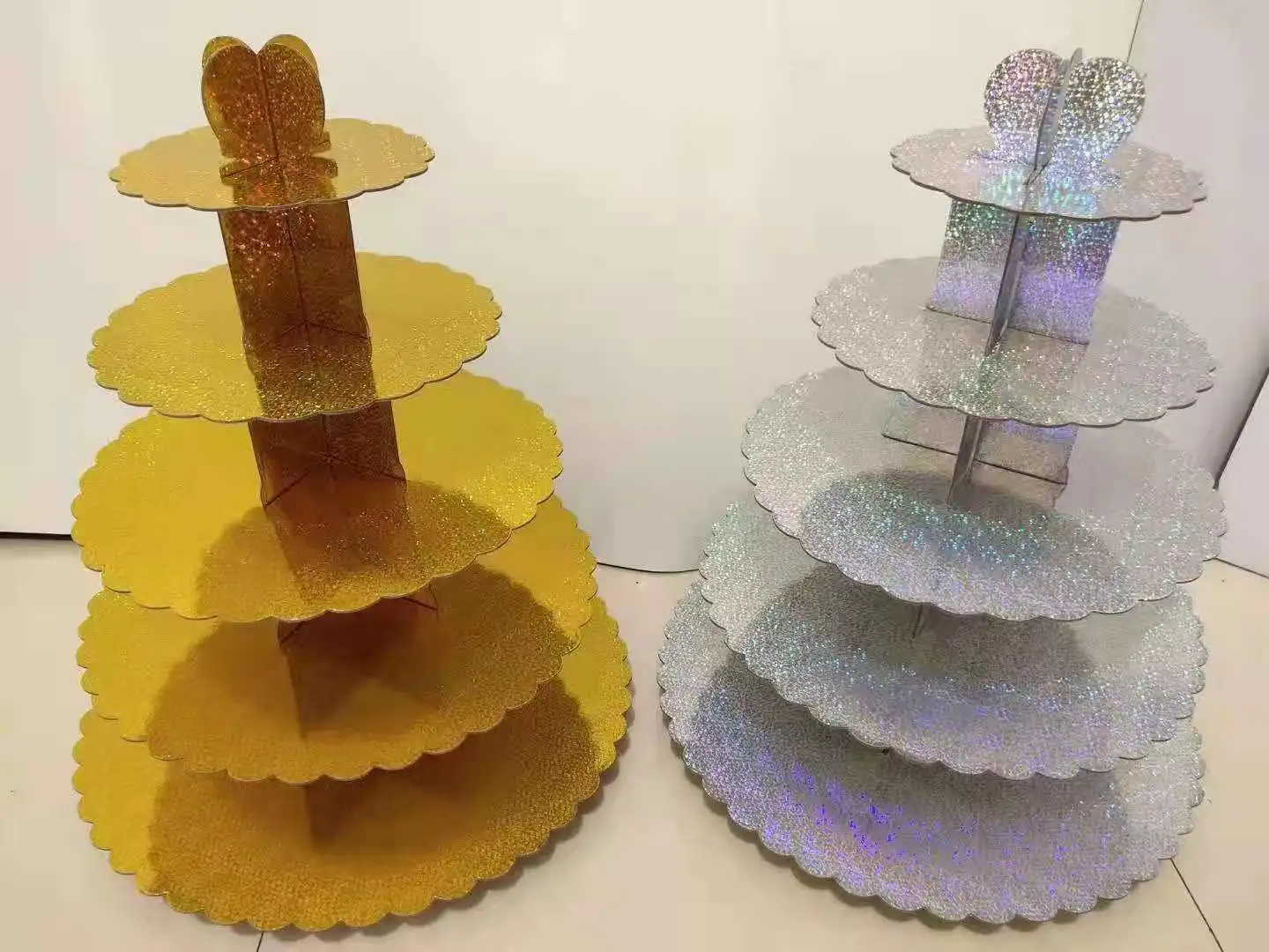 TS hot sale  5 tier dessert cake paper stand for themed birthday wedding party decoration dessert cake display play stand