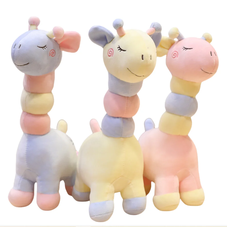 No MOQ stuffed animal plush giraffe toy sleeping hug doll  soft and durable toy customized fluffy animal wholesale
