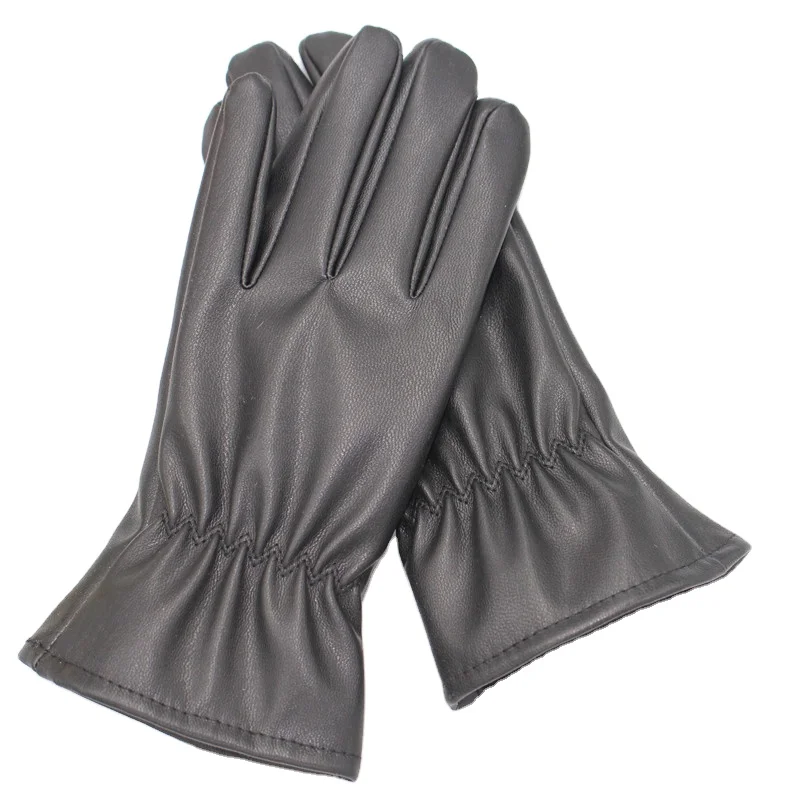 2023 Winter children Sheepskin Leather gloves girls boy Warm touch screen fashion Gloves