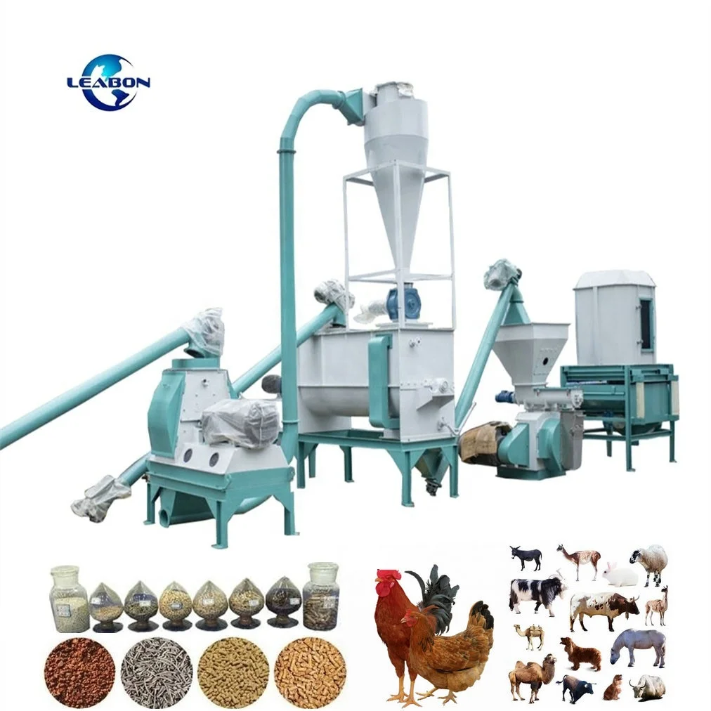 CE France Popular Farm10T/H  Full Automatic Poultry Chicken Feed Pellet Production Line Animal Feed Pellet Making Machine Price