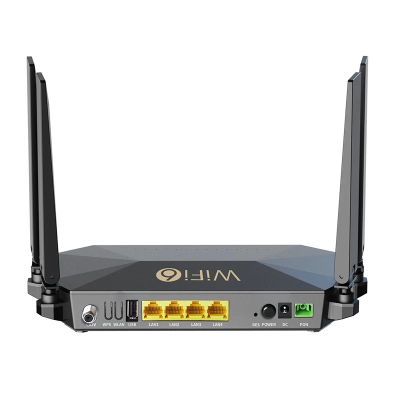 Onu Epon Ont Ac 1200 Gpon Band Wifi 6 4Ge Gpon/Epon Gigabit Four-Antenna Dual 2.4G 5 Ftth 5Ghz Ax 1800 Wi-Fi New Generation