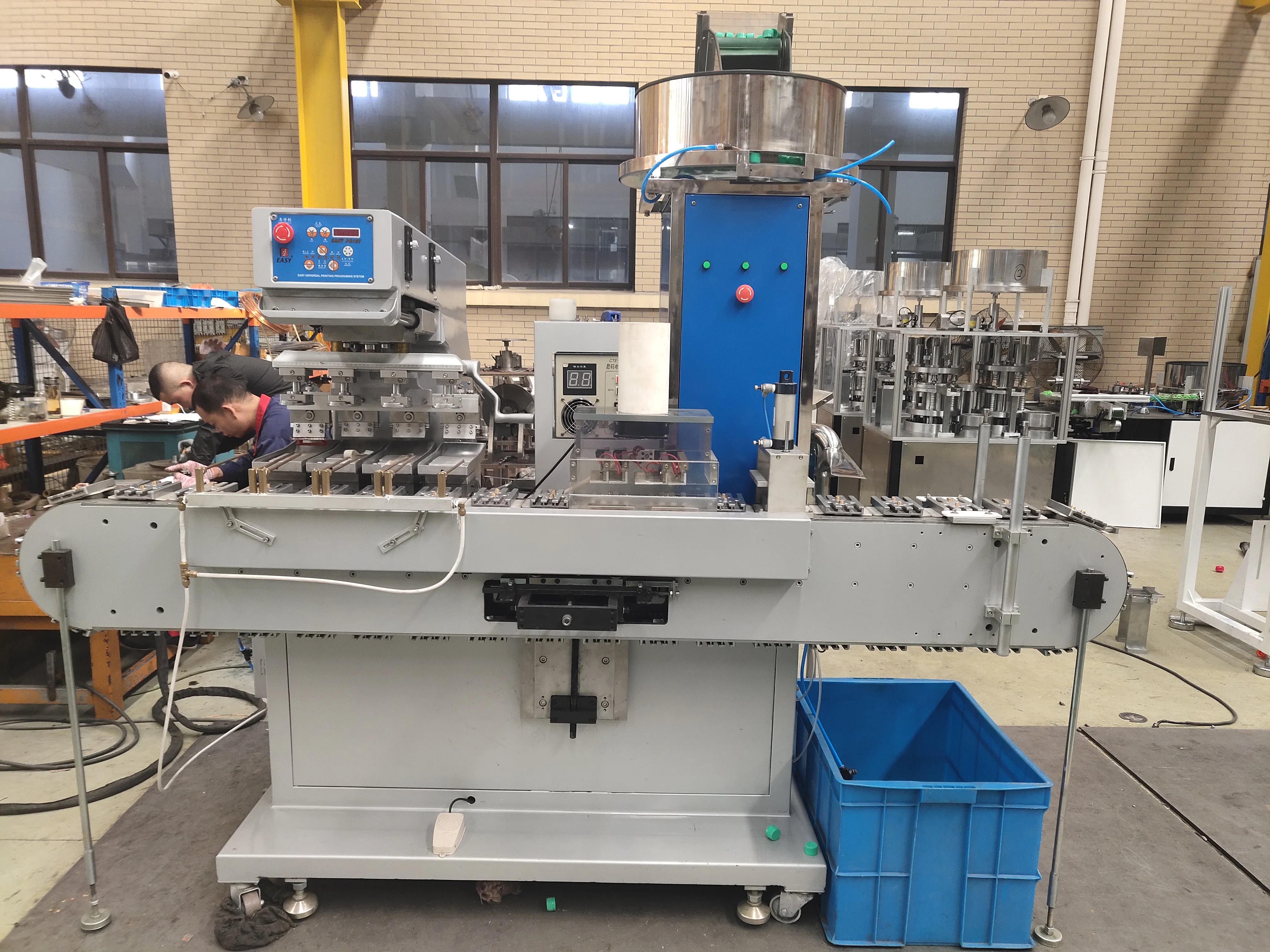 Automatic Large Format Bottle Cap 4 Color Servo Pad Printing Machine For Plastic