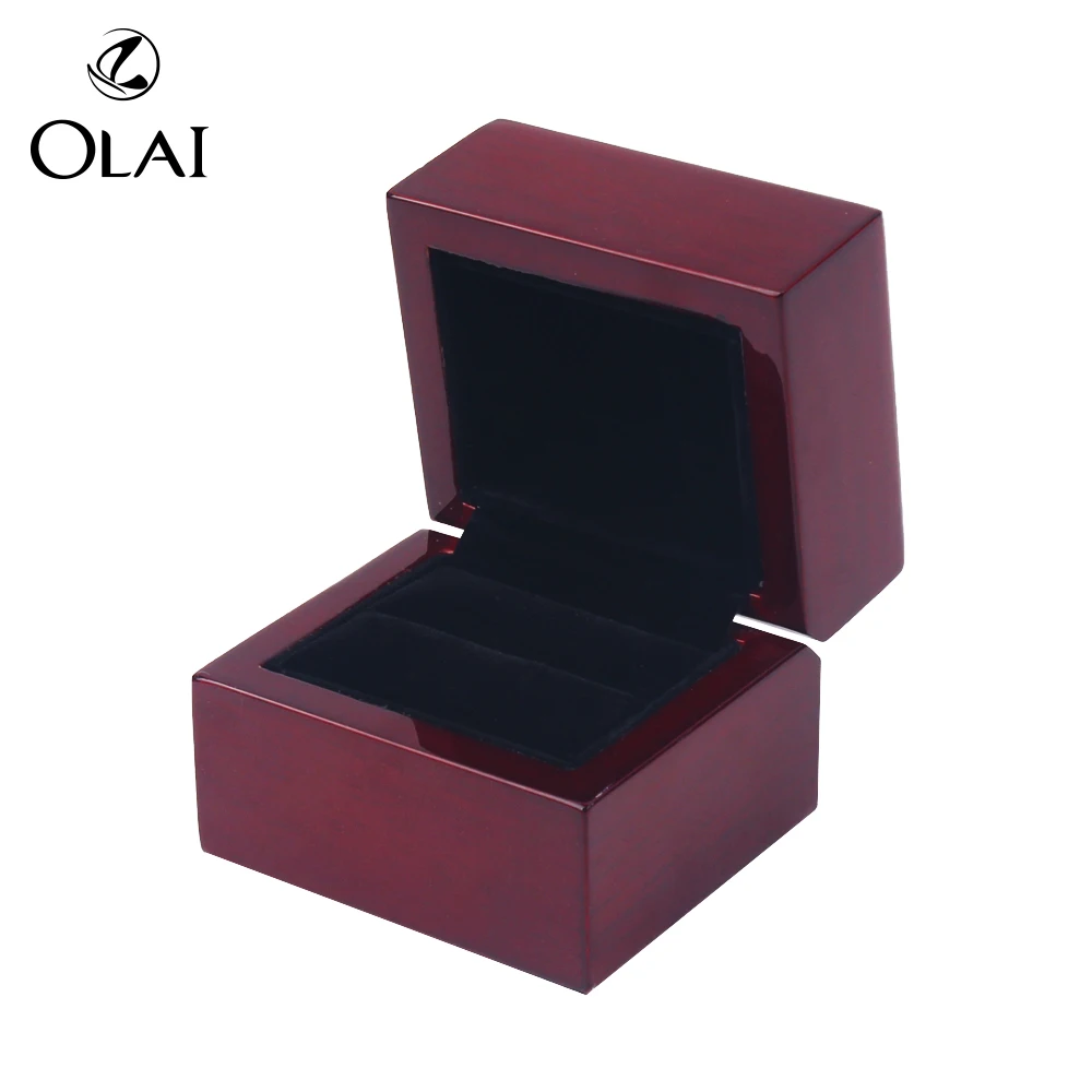 Jewelry Box  Packaging Wooden Jewelry Boxes With Logo Velvet Jewelry  Ring Boxes With Logo