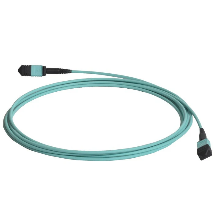 
China ZKP Data center FTTH usage 8 core MPO to MPO Single mode & Multimode fiber optic cable MPO trunk cables 