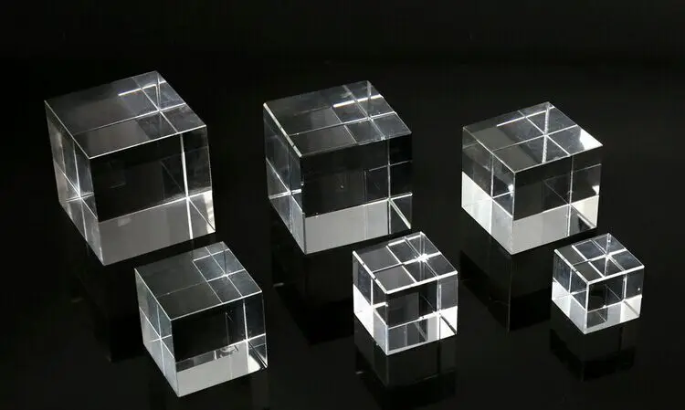 High quality crystal glass cube for engraving and 3d laser printing