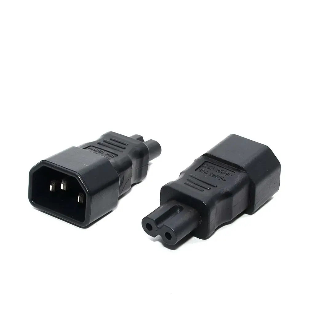 Адаптер переменного тока IEC 320 C14 в C7, адаптер питания на 10 А 125 в IEC 3 полюса «папа» в 2 полюса «мама», на Рисунок 8, поляризационный преобразователь переменного тока IEC C7 в C14