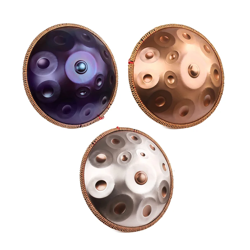 12 Notes Handpan Stainless Steel Hand Drum 440hz Or 432hz D Minor Kurd Soft Case 22 inches Drum