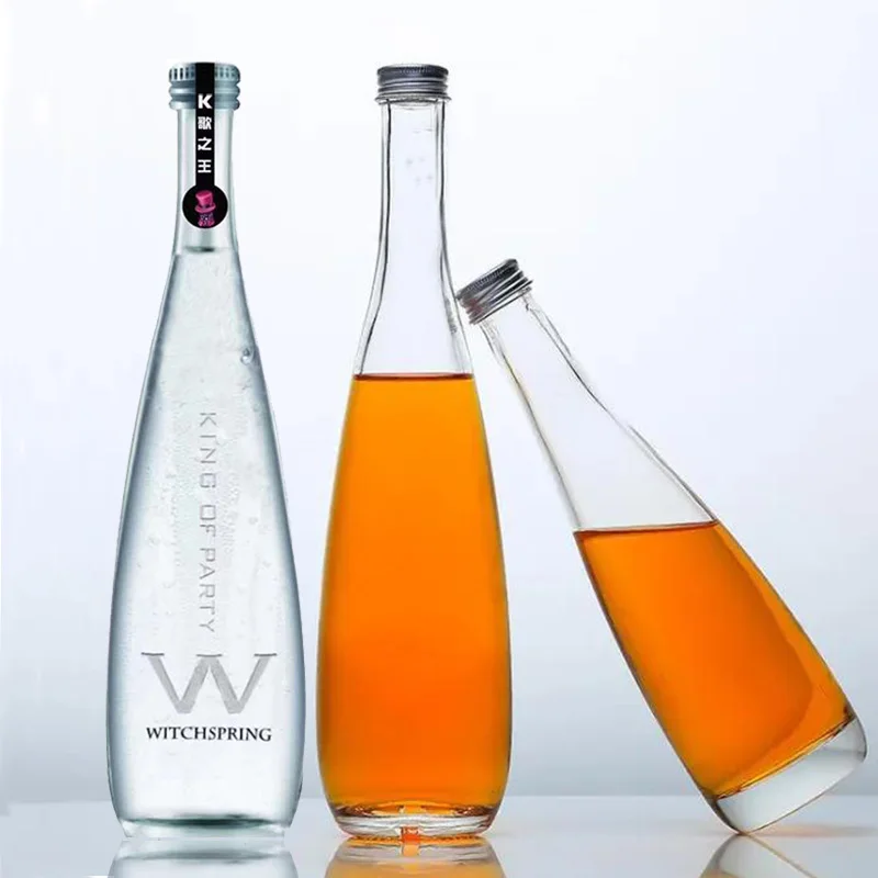 330ml 500ml Round Shape Lone Neck Juice Coffee Glass Bottle Frosted Empty 750ml Water for Kombucha Beveage