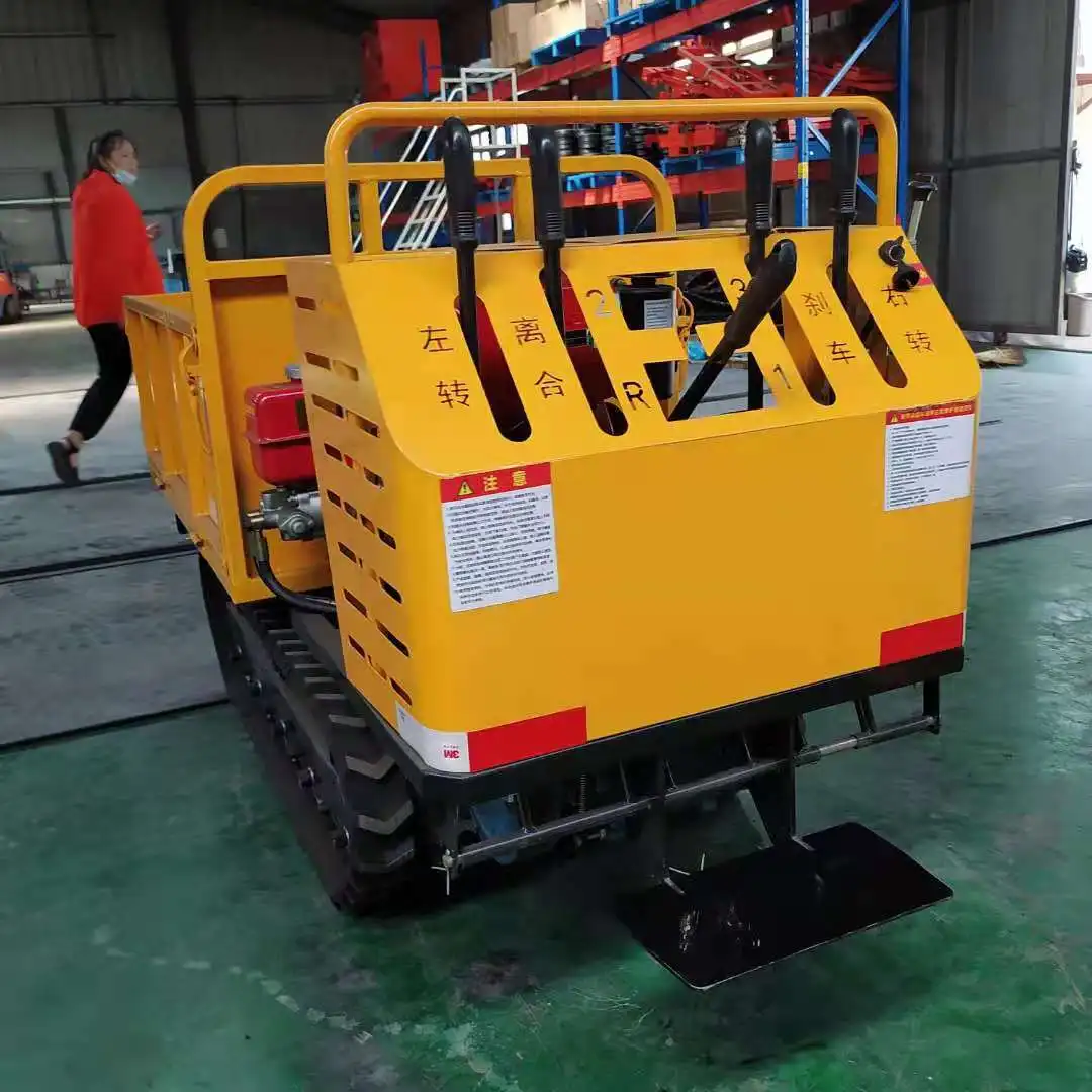 Mini Crawler Dumper Trucks Rubber Track 1 Ton Crawler Transporter Dumper