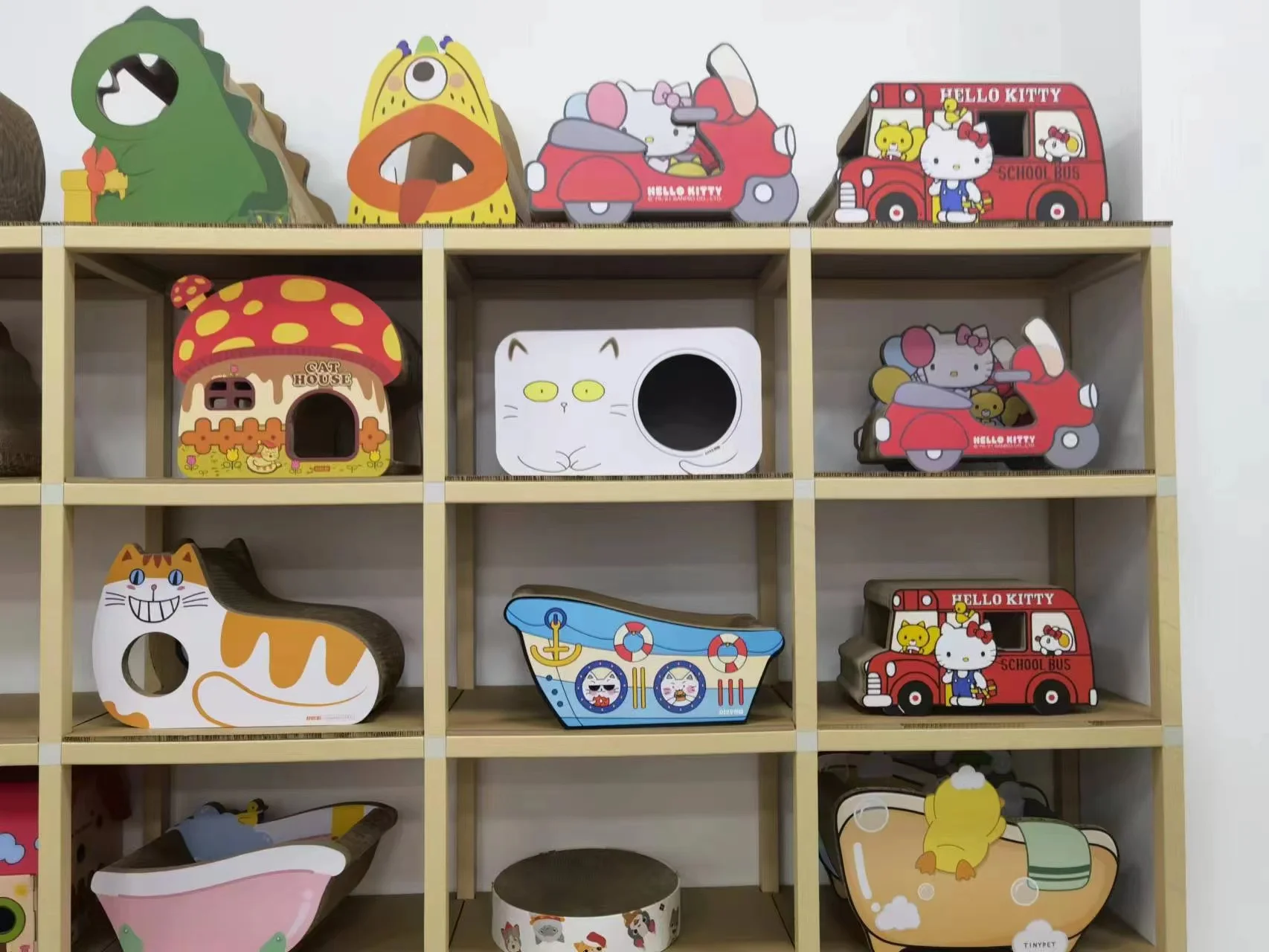 DIY designer custom corrugated paper 5 layers cardboard cat house creative cat house pet cat litter box