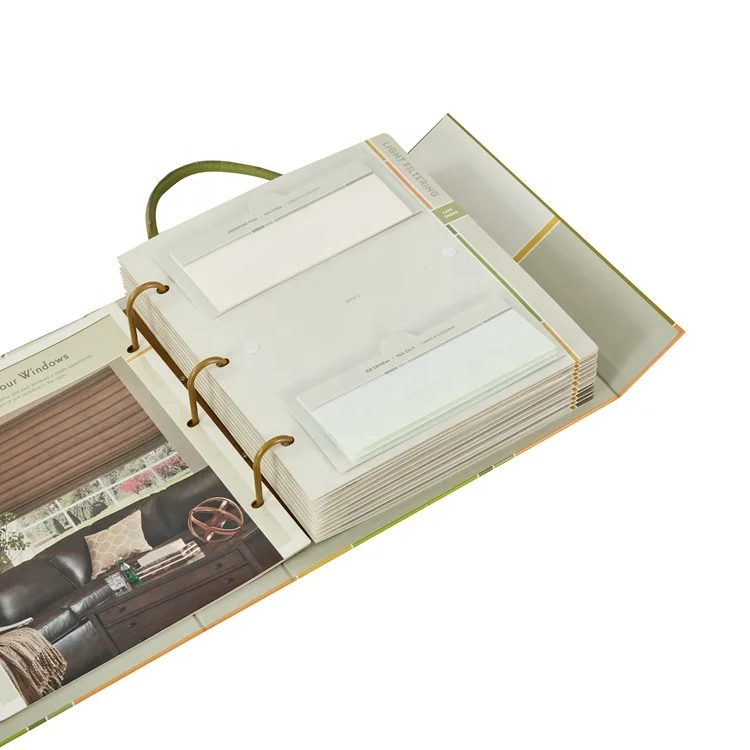 New Arrival Fabric Sample Folder Book For Textile Fabric Shade Roman Pleated Shades Color Swatch/Color Card/Color Sample Booklet