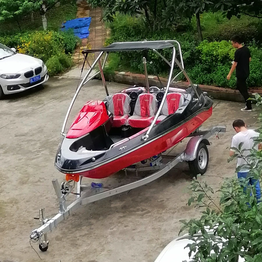 4.8m CE certified similar jet ski outboard engine style leisure FRP boat for sale