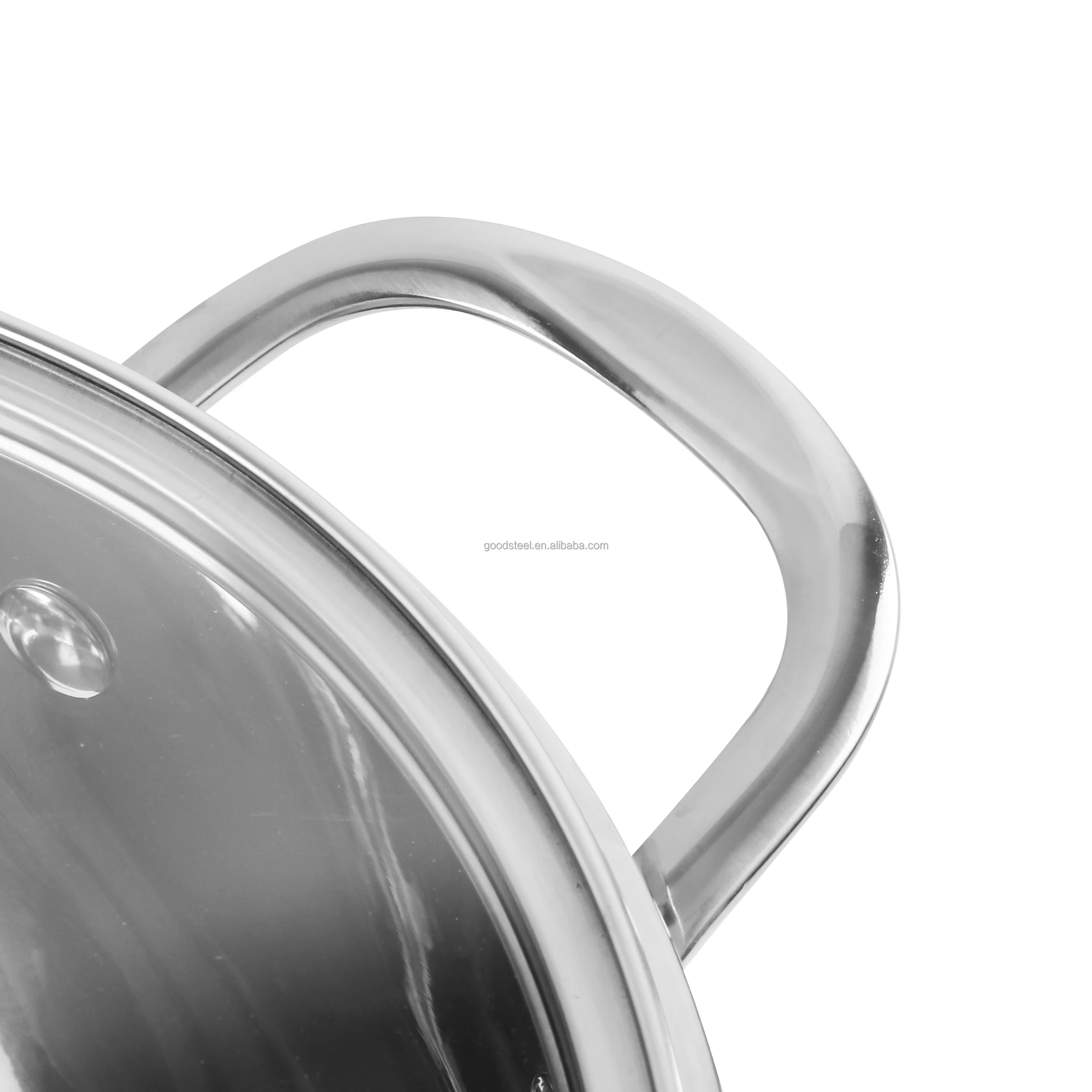 Hot selling 8-Piece Marble Painted Stainless Steel Cookware Set East Europe Design Iron Glass Metal Cooking Pot Collection