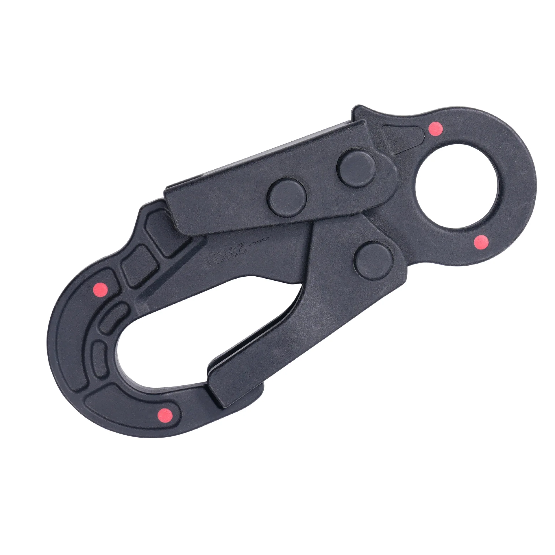 Opening Safety Scaffold Insulation Overmolded Safety Snap Hook for Fall Protection/Electrician work Dielectric Plastic Snap Hook