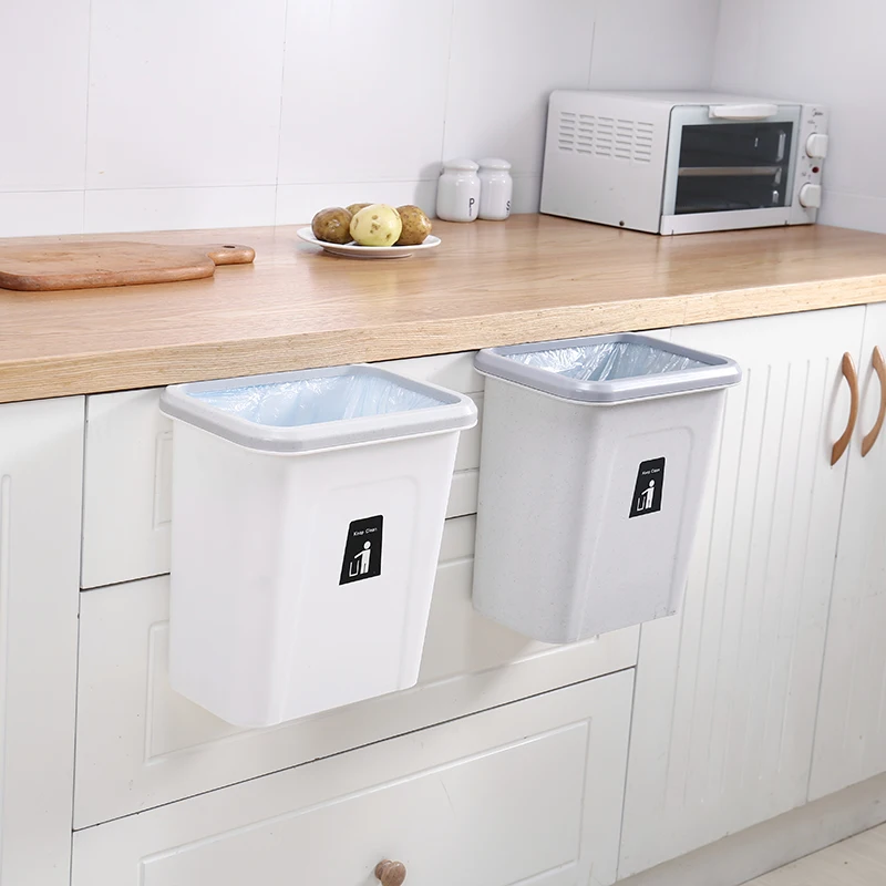 Kitchen Garbage Can Wall Mounted Waste Bin Plastic Bins Kitchen Hanging Wholesale trash can