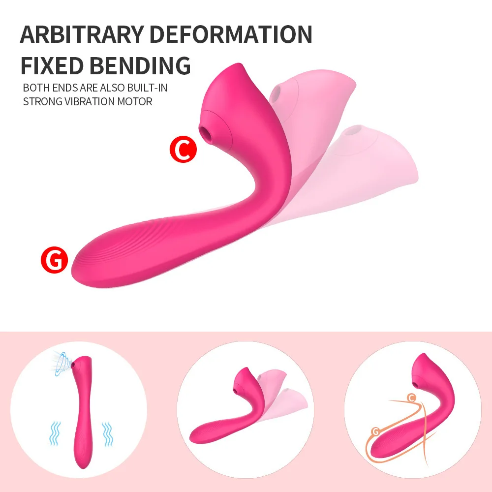
Clitoral Sucking Vibrator with Heating Mode 2 in 1 High Frequency Clit Sucker for Clitoris Nipple Stimulation 