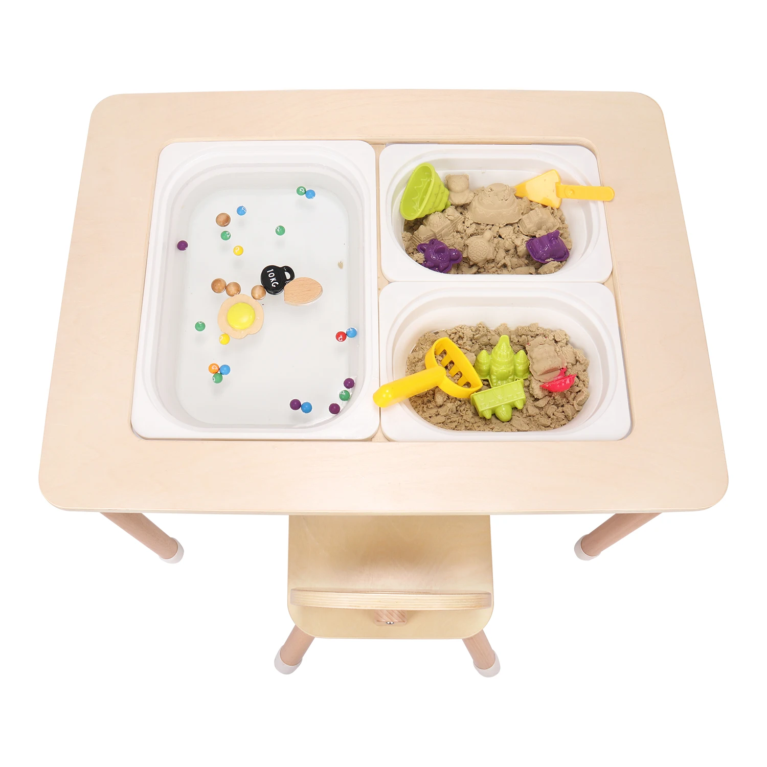 Toddler Drawing Table Baby Multi Activity Table With 2 Storage Boxes Bins Kids Sensory Sand Water Table for Kids