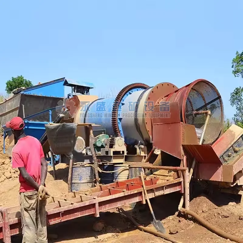 Automatic mineral shaftless Rotary drum Trommel screen stone granule sifter screening machine sand soil trommel sieveing machine