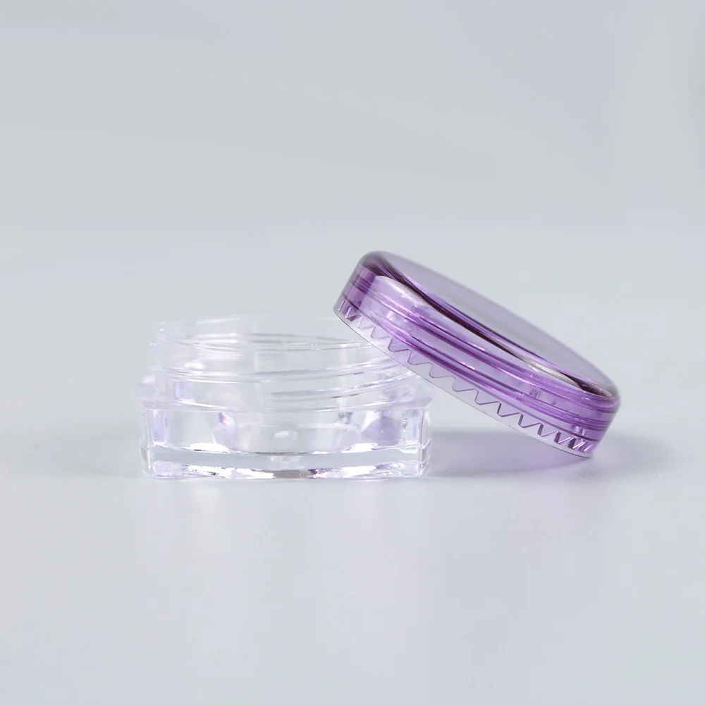 3g 5g New design small cosmetic glitter nail dip face powder plastic jar with lid for cream container packaging