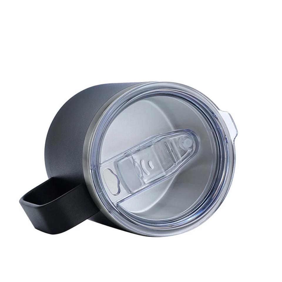 Double Walled 12oz 14oz Travel Tumbler Cup Insulated Coffee Mug With Handle And Bpa Free Lid