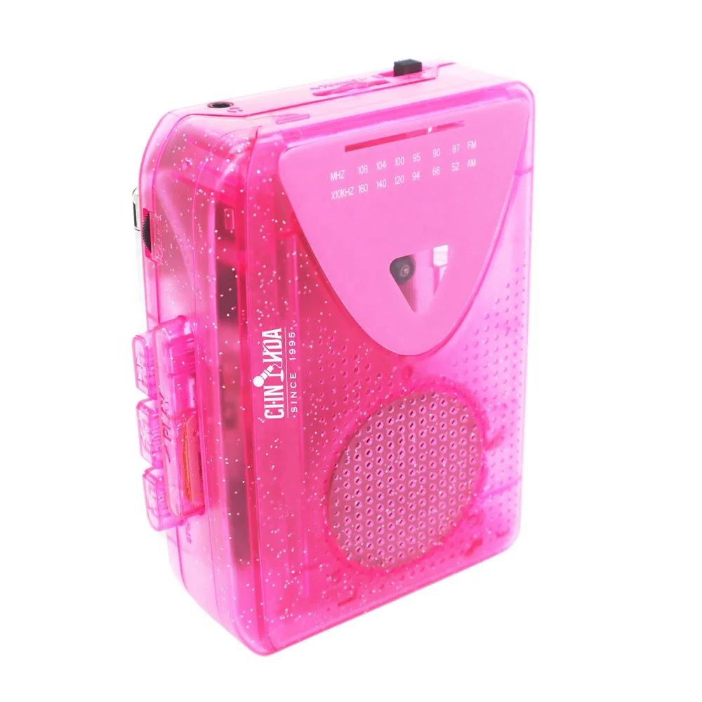 transparent cassette recorder Player fashion Recorder Player with am fm radio clear walkman player