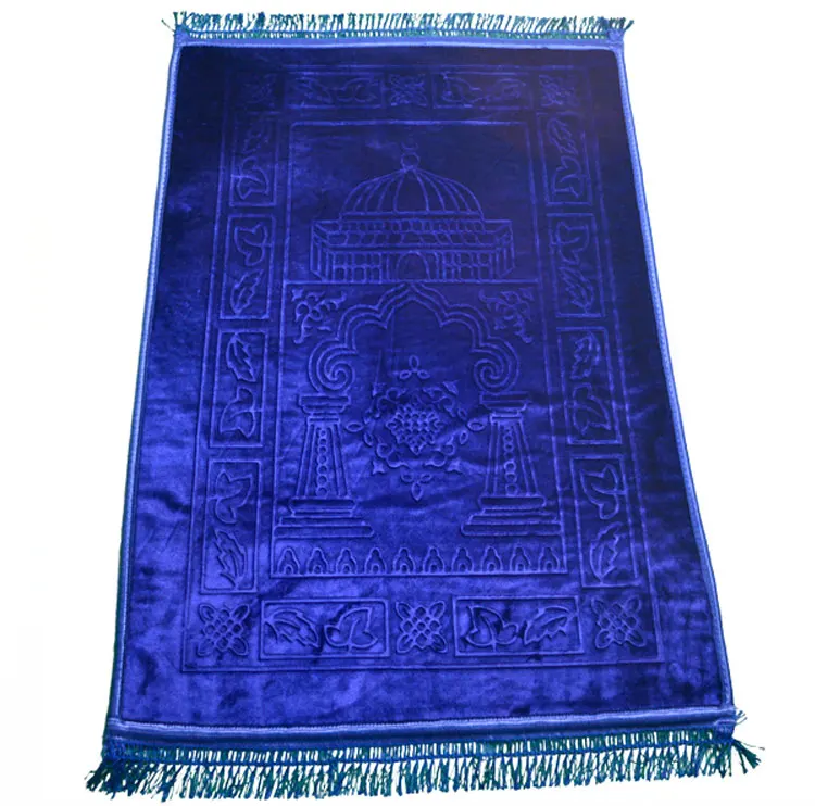 Thickened Muslim Islamic Prayer Mat Soft Comfortable Machine Washable Plain Non-Slip Prayer Mat