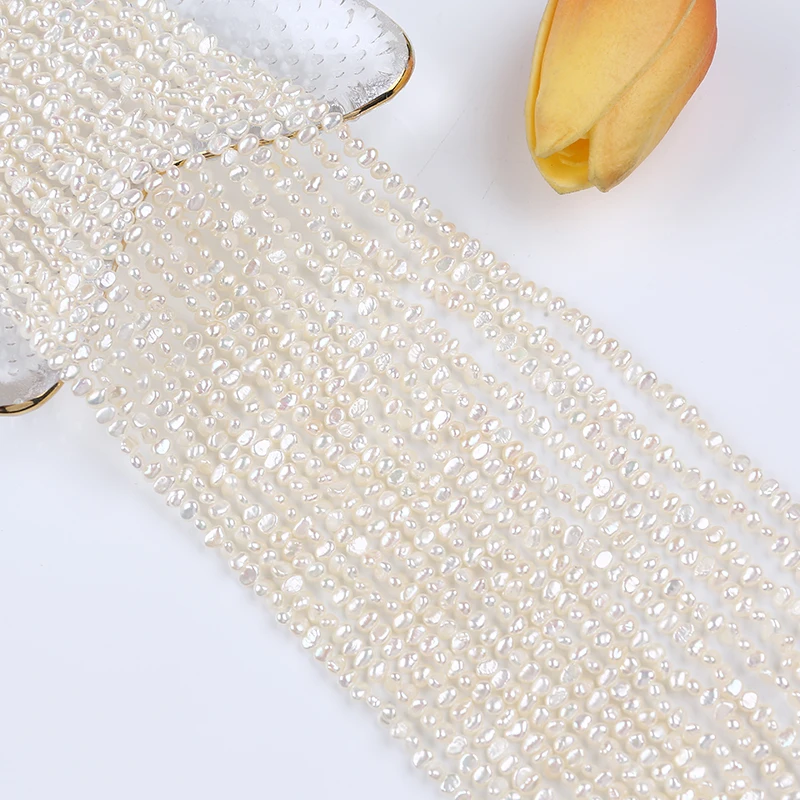 Wholesale 3-3.5mm Baroque Freshwater Pearl Strand For Women Jewelry Making