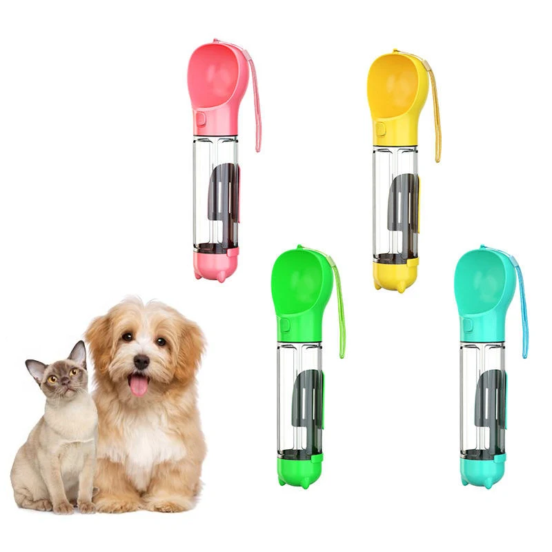 Hot Sale Portable Plastic Drink Water Feed Bottle Pet Bowls Feeders for Outdoor Pet Dog Travel Canine Drinker