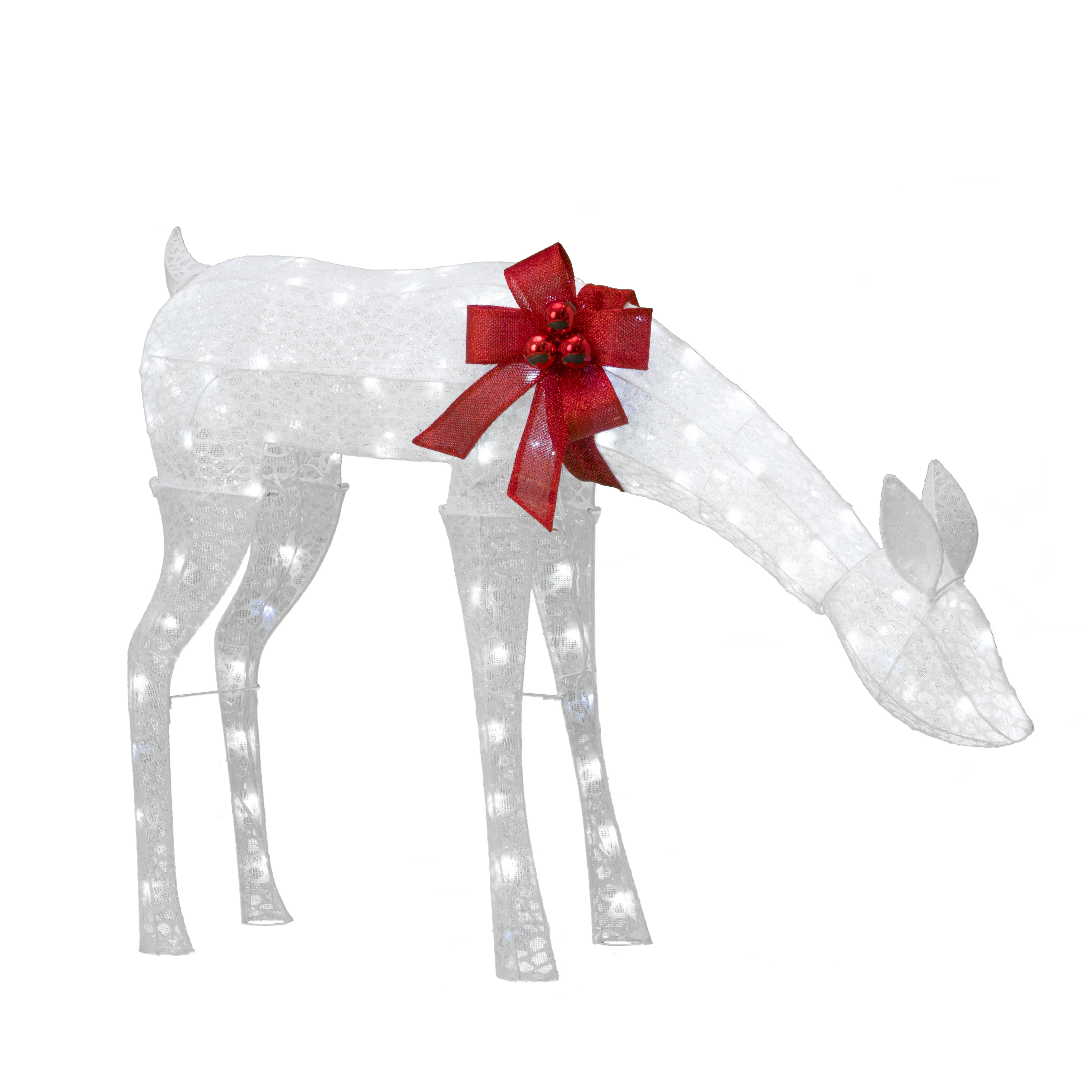Factory direct sale Christmas 45in 105 LED animal motif grazing deer sculpture light for outdoor decor