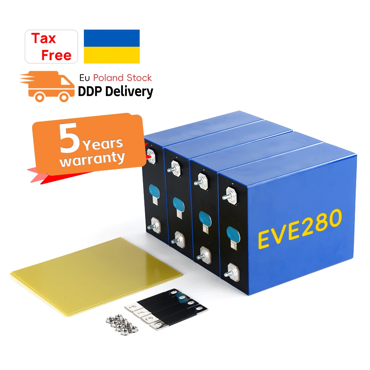 Tax Free Ukraine Lifepo4 EU Stock 3 2 В 280ah LF280K призматическая батарея литиевая ячейка для хранения энергии