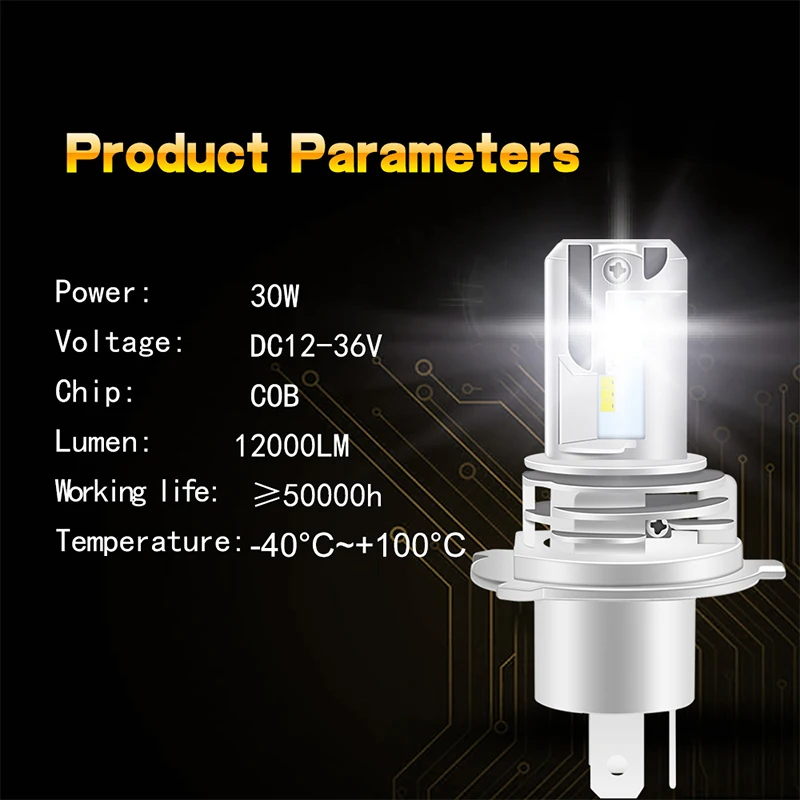 car motorcycle fog light bulb front auto driving high low beam 12000LM 9005 hb3 H1 H4 H7 H8 m3 led headlight