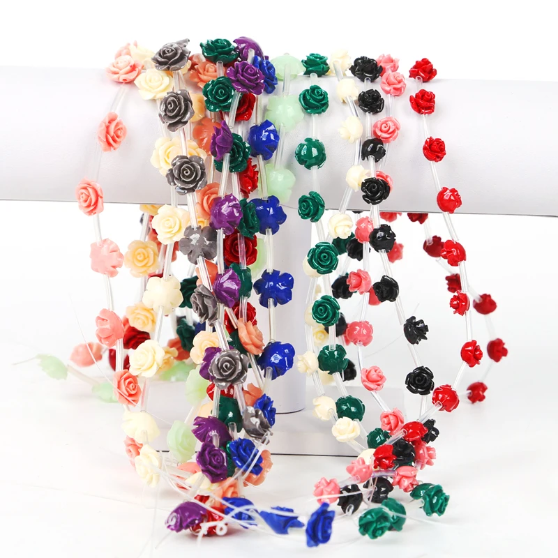 Camelia Flower Beads Artificial Coral Beads for Earring Bracelet Necklace Jewelry diy Accessoires